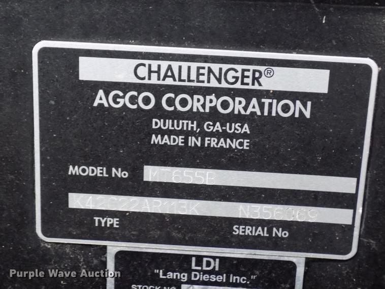 image for item FE9278 2004 Challenger MT655B MFWD tractor