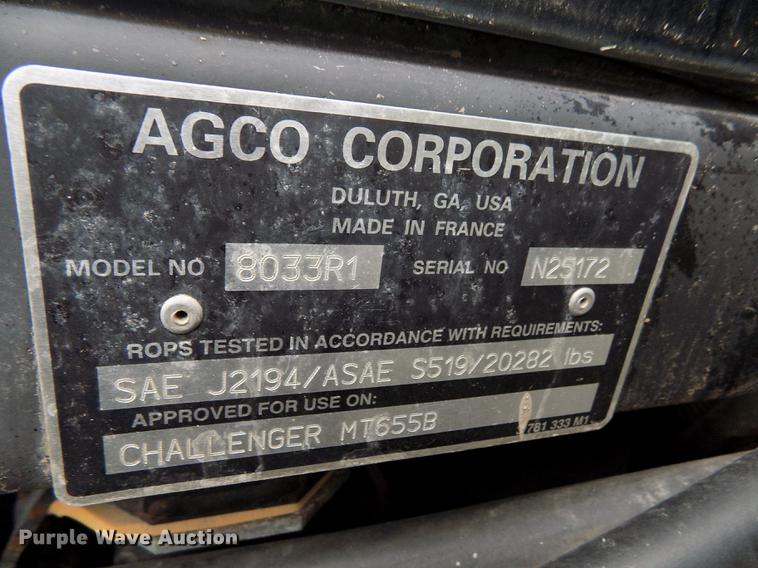 image for item FE9278 2004 Challenger MT655B MFWD tractor