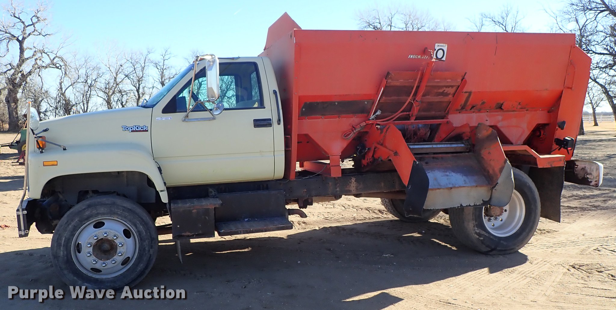 1996 GMC TopKick C5500 feed mixer truck in Kinsley, KS Item EM9383