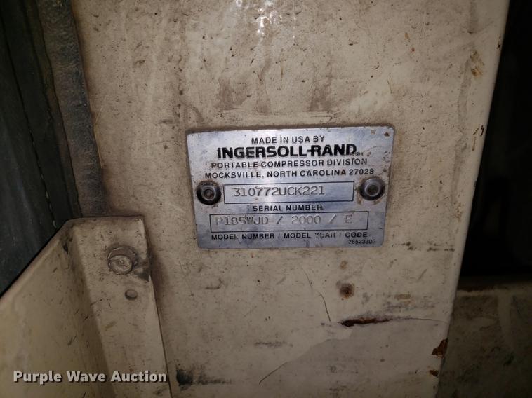 image for item AV9456 Ingersoll Rand P185 air compressor