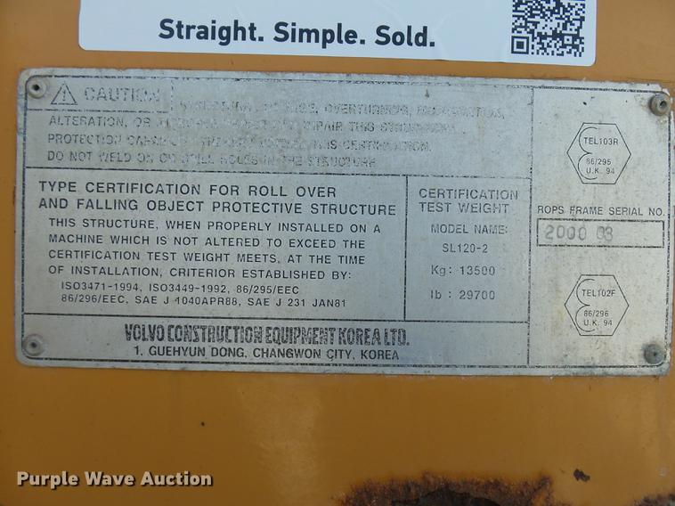 image for item DA3590 Samsung SL120-2 wheel loader