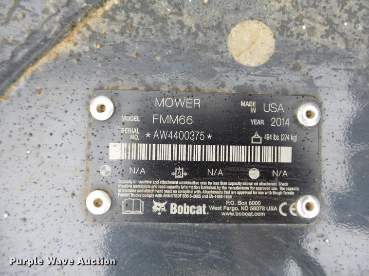 image for item DA3596 2014 Bobcat FMM66 rotary mower