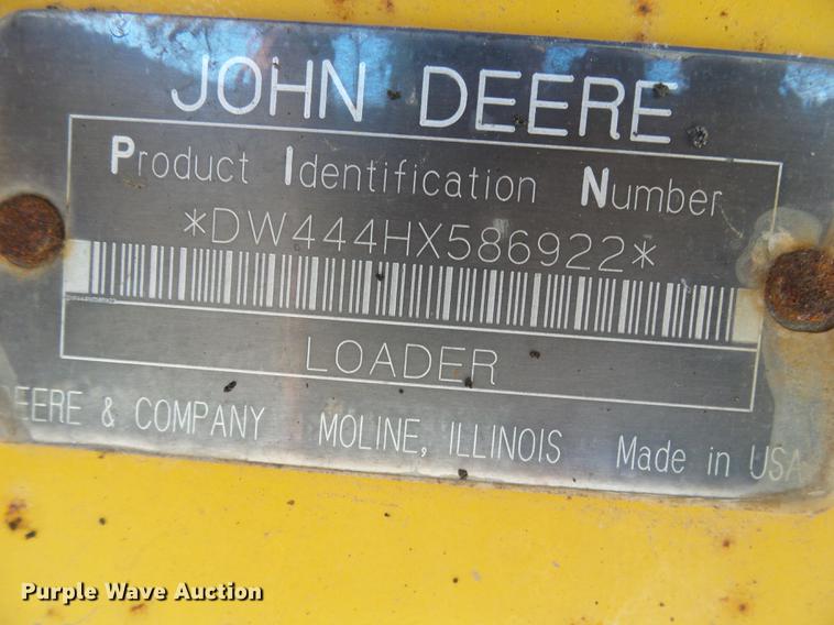 image for item DB2120 2003 John Deere 444H wheel loader
