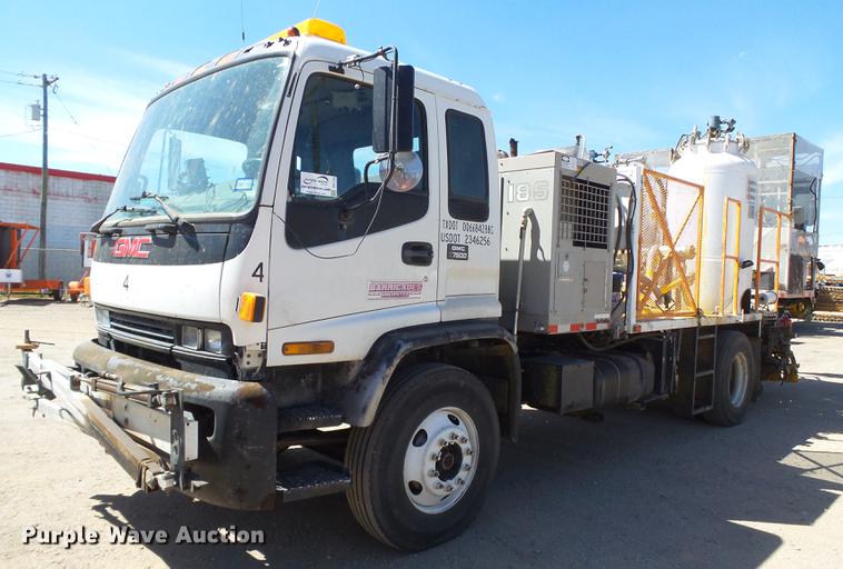 image for item DD1125 1997 GMC T6500 road striper truck