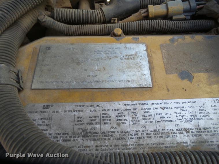 image for item DD1125 1997 GMC T6500 road striper truck