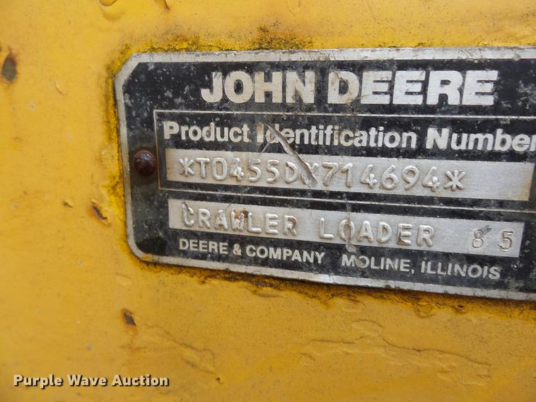 image for item DD2385 1985 John Deere 455D track loader