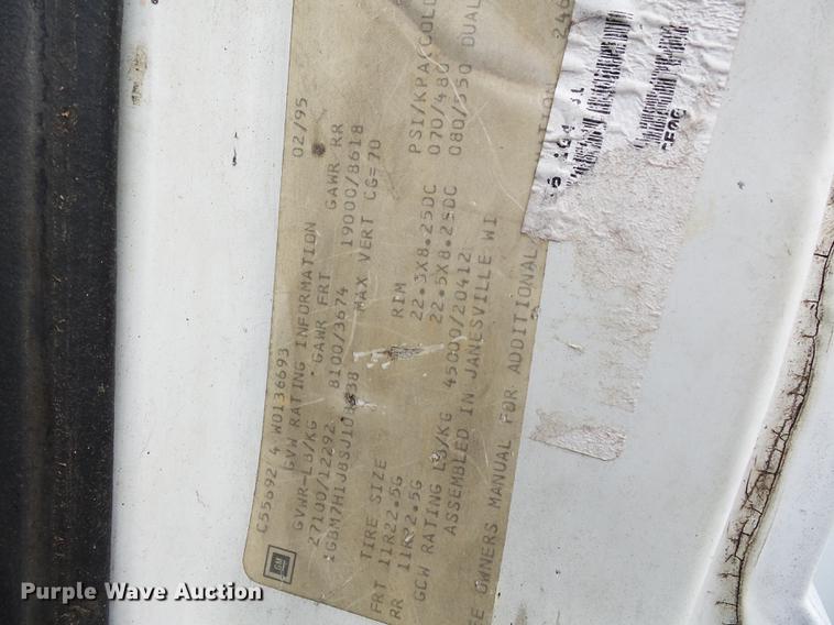 image for item DD2402 1995 Chevrolet Kodiak C6500 service truck with crane