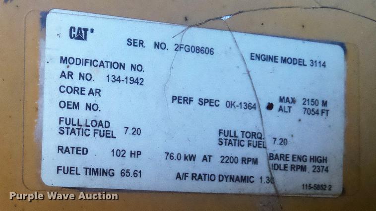 image for item DE4954 2005 Caterpillar 446D backhoe