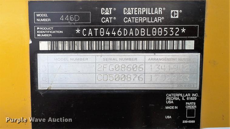 image for item DE4954 2005 Caterpillar 446D backhoe