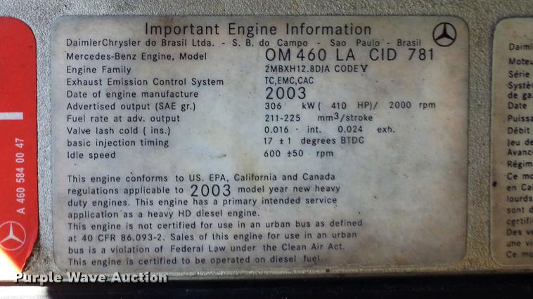 image for item DE4993 2004 Sterling L-Line crane truck