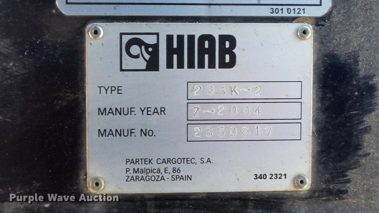 image for item DE4993 2004 Sterling L-Line crane truck