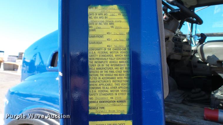 image for item DE4993 2004 Sterling L-Line crane truck