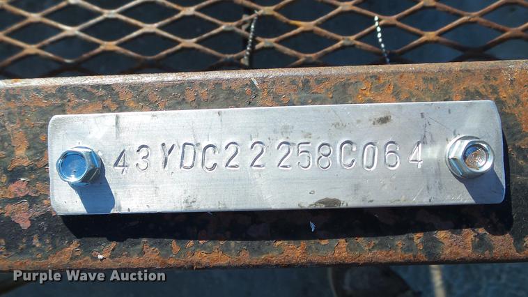 image for item DE4994 2008 Bri-Mar utility trailer