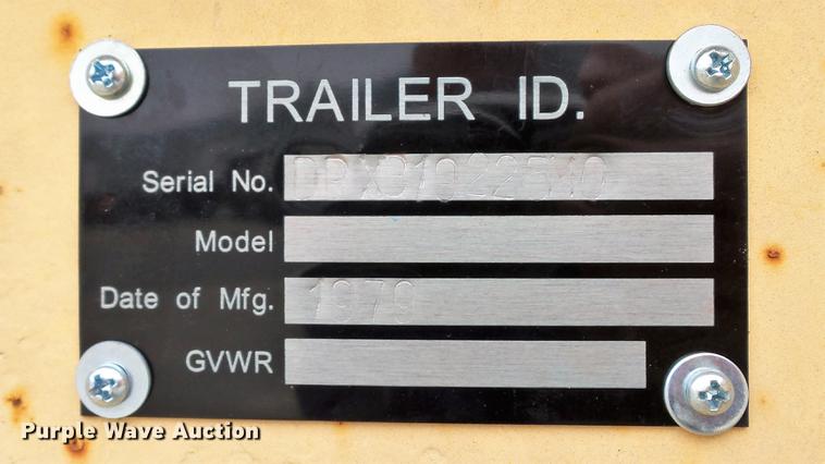 image for item DE5001 1979 shop built equipment trailer