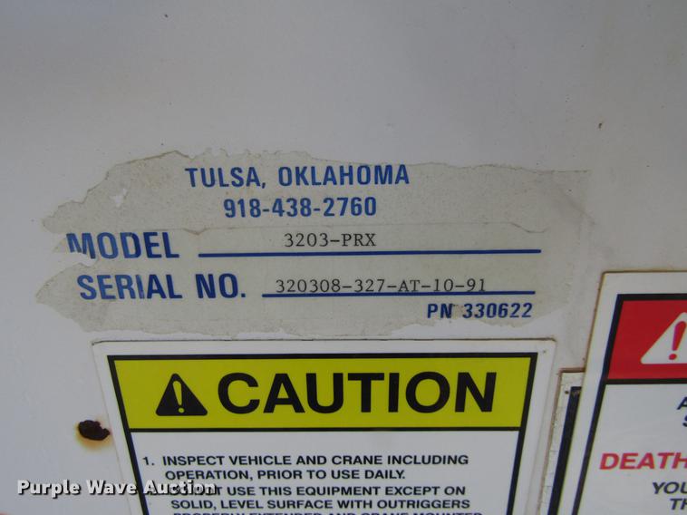 image for item DE5008 2001 Ford F350 Super Duty XLT utility bed truck with crane