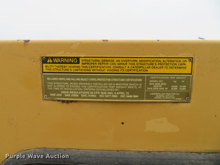 image for item DE5061 1987 Caterpillar 631E conventional scraper