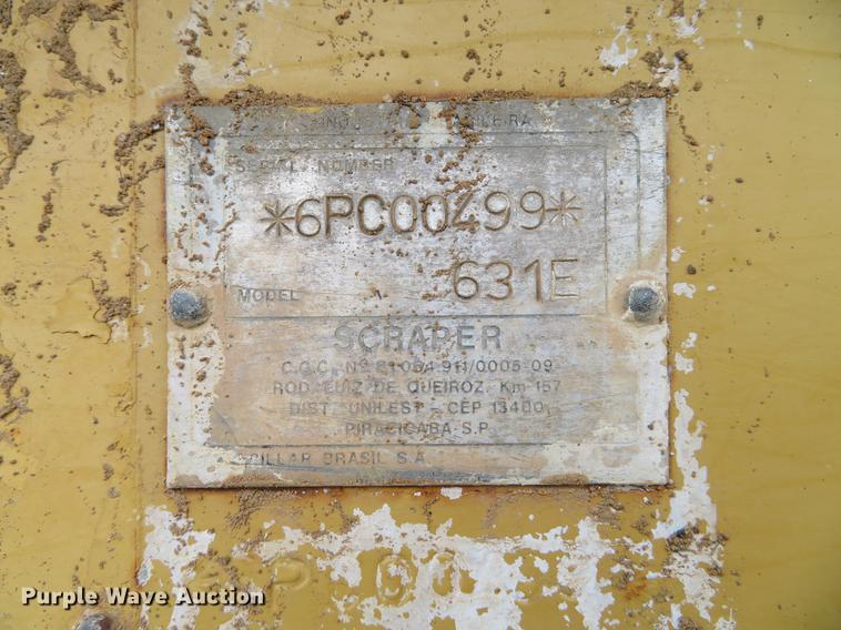 image for item DE5064 1988 Caterpillar 631E conventional scraper