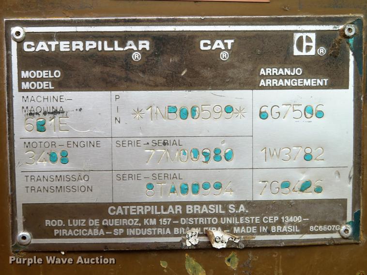 image for item DE5064 1988 Caterpillar 631E conventional scraper