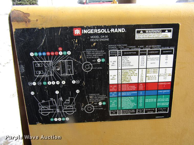 image for item DE5935 1986 Ingersoll Rand DA-30 double drum vibratory compactor