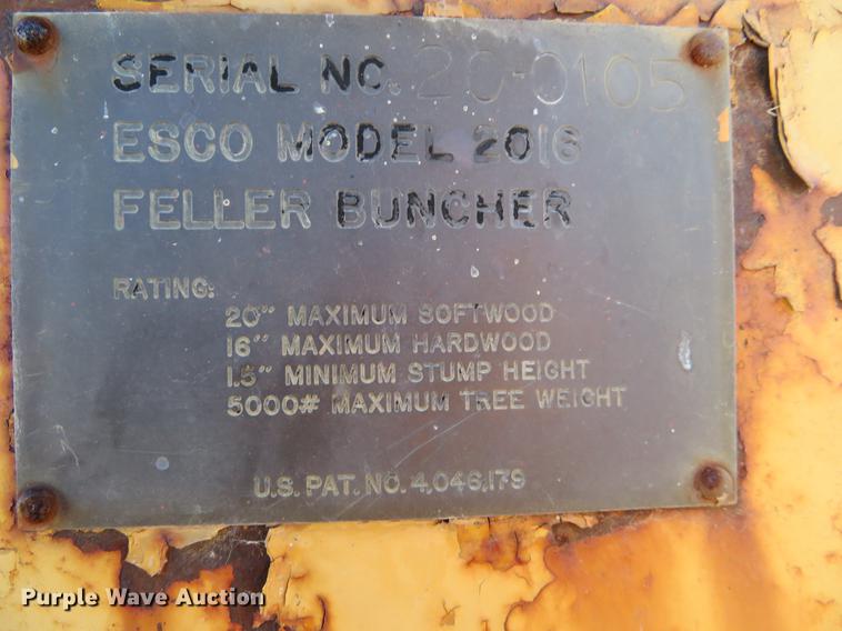 image for item DE6550 Esco 2016 excavator feller buncher