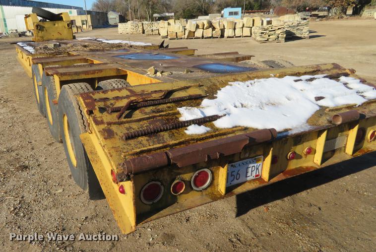 image for item DE6551 1975 Vulcan LB-4038 drop deck equipment trailer