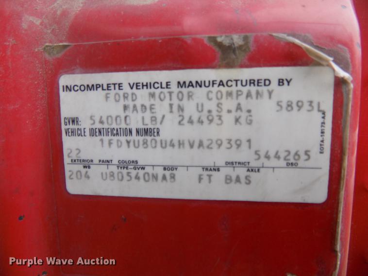 image for item DE7547 1987 Ford L8000 dump truck