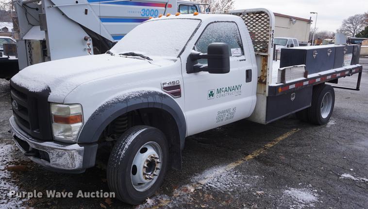 image for item DF1693 2008 Ford F450 Super Duty flat bed truck