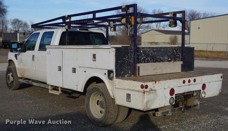 image for item DF1696 2008 Ford F550 Super Duty Crew Cab utility bed truck