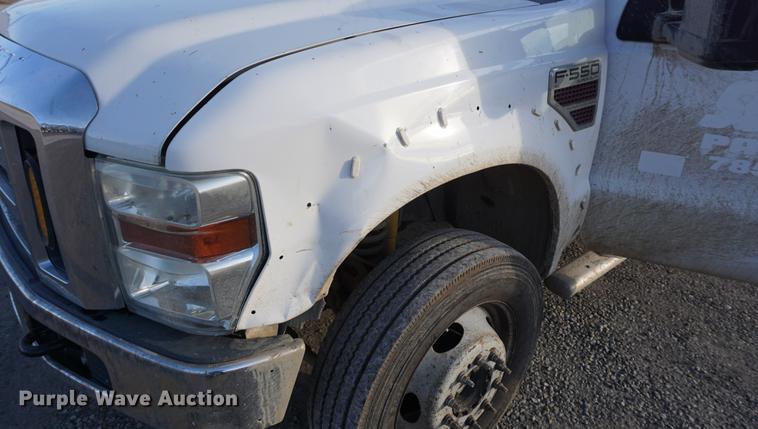 image for item DF1696 2008 Ford F550 Super Duty Crew Cab utility bed truck