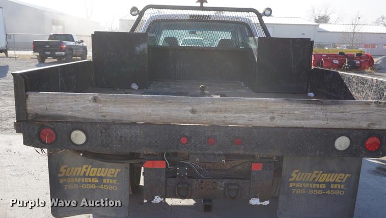 image for item DF1697 2002 Ford F350 Super Duty Crew Cab flat dump bed pickup truck