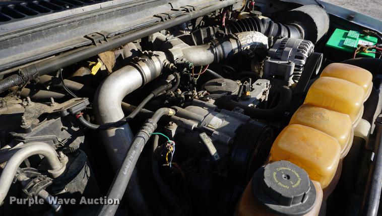 image for item DF1697 2002 Ford F350 Super Duty Crew Cab flat dump bed pickup truck