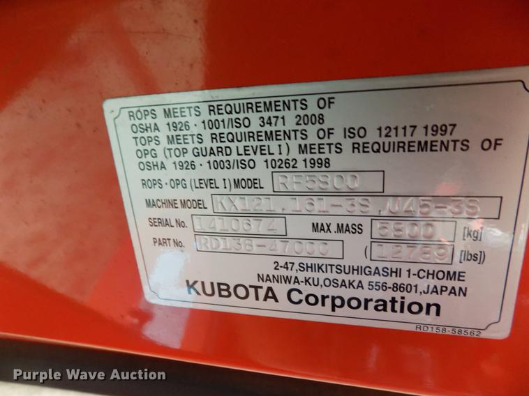 image for item DF2112 Kubota KX121-3 mini excavator