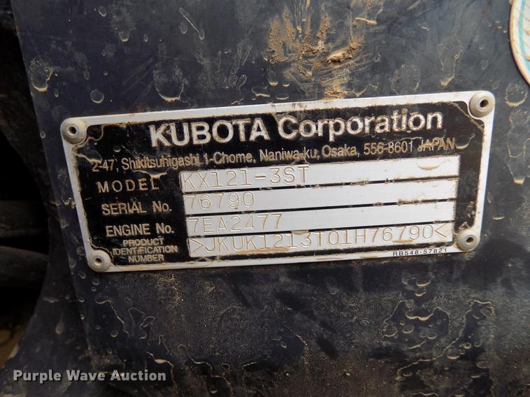 image for item DF2112 Kubota KX121-3 mini excavator