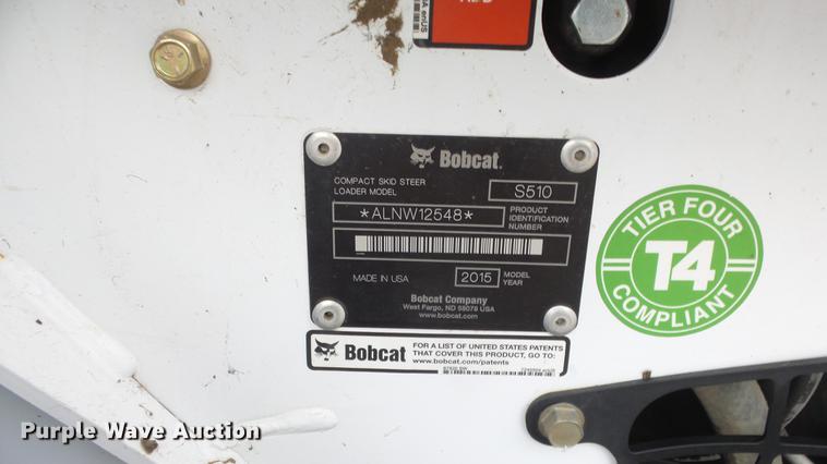 image for item DG2843 2015 Bobcat S510 skid steer
