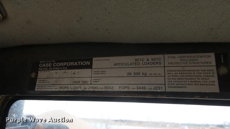 image for item DG2862 2000 Case 821C XR wheel loader