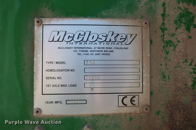 image for item DG3255 2011 McCloskey I54 crusher