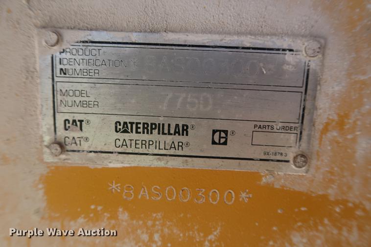 image for item DG3262 2000 Caterpillar 775D haul truck
