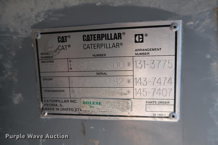 image for item DG3262 2000 Caterpillar 775D haul truck