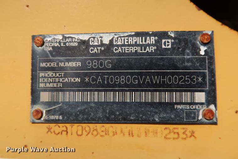image for item DG3263 2002 Caterpillar 980G Series II wheel loader