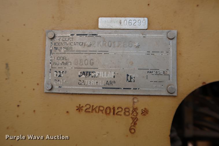 image for item DG3278 1997 Caterpillar 980G wheel loader