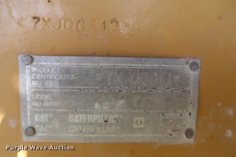 image for item DG3284 1996 Caterpillar 775B haul truck