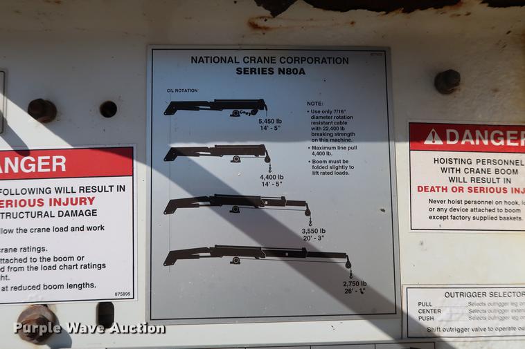 image for item DG3288 2005 International 7400 crane truck