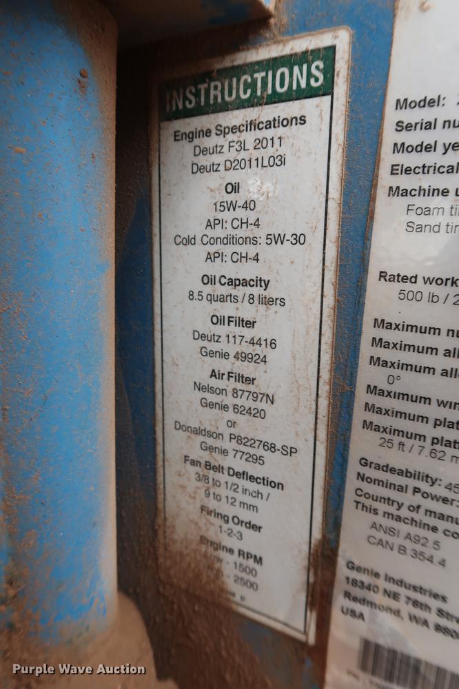 image for item DG3296 2008 Genie Z-45/25 boom lift