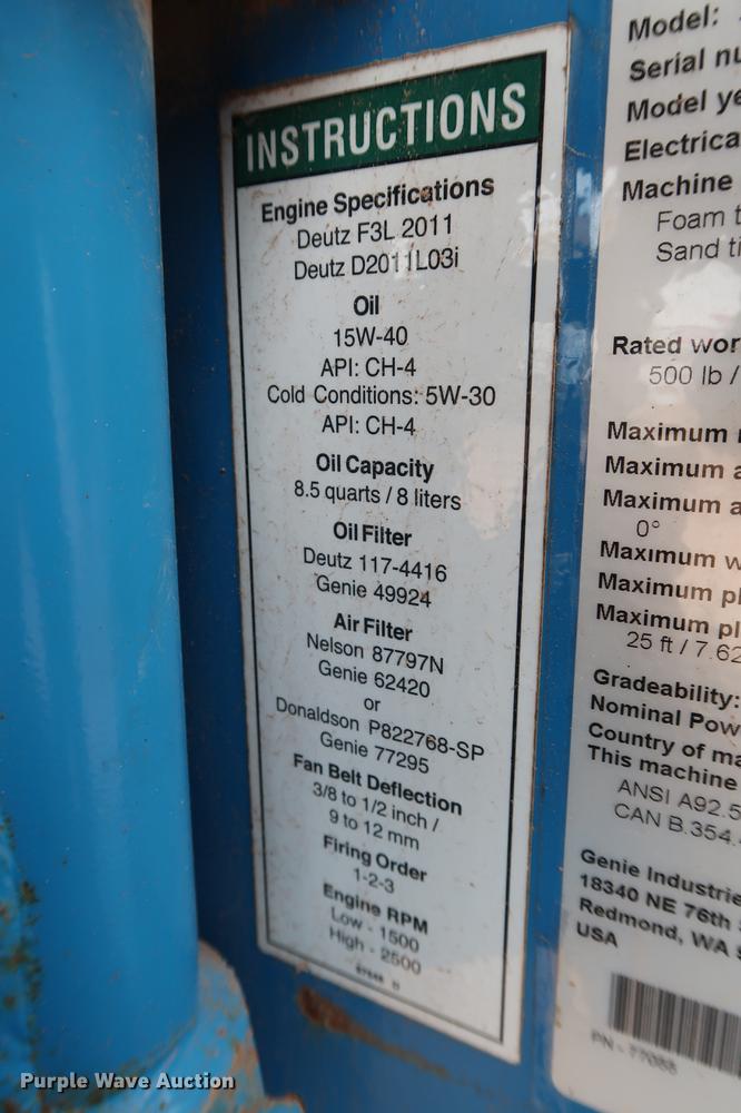 image for item DG3297 2008 Genie Z-45/25 boom lift