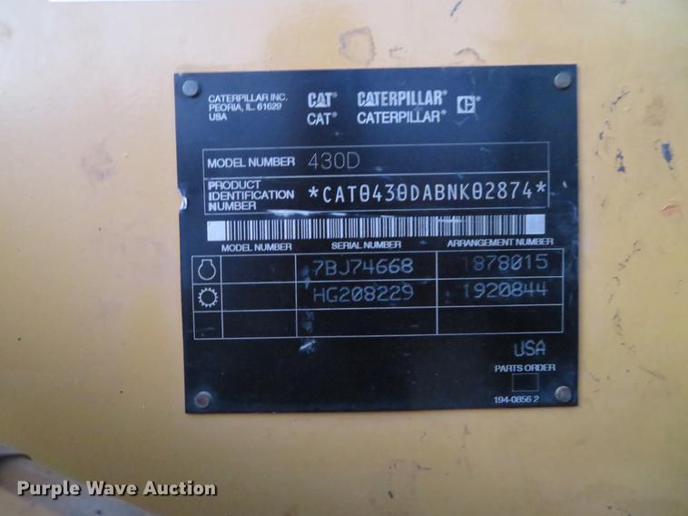 image for item DG3752 2003 Caterpillar 430D backhoe