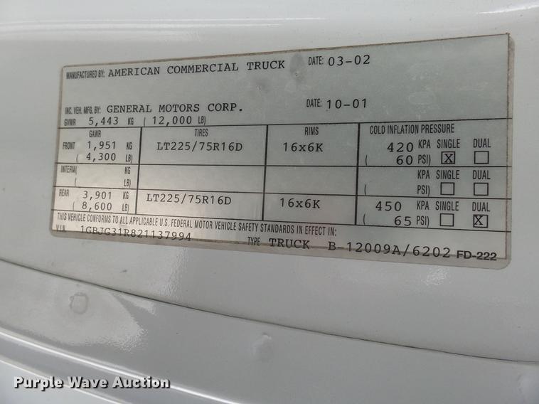 image for item DX9104 2002 Chevrolet Express G3500 van with Cues mainline sewer camera and lateral launch system