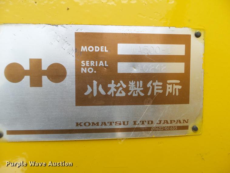 image for item DX9748 1986 Komatsu WA500-1 wheel loader