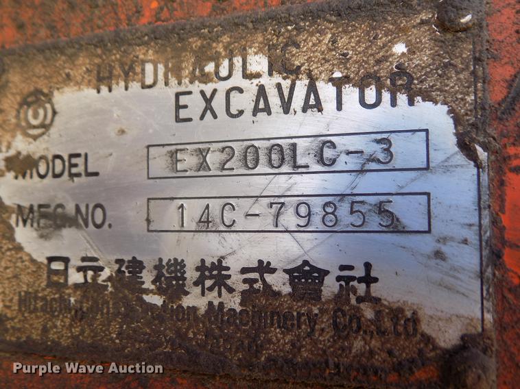 image for item DY9164 1994 Hitachi EX200LC excavator