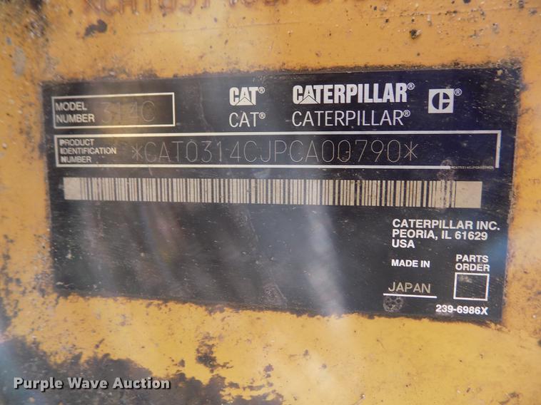 image for item DY9170 2005 Caterpillar 314CL CR excavator