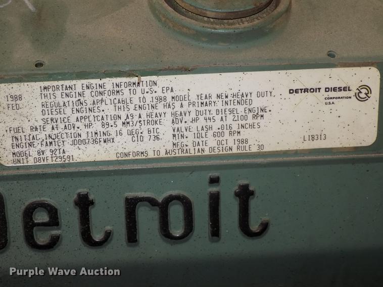 image for item DZ9599 1988 Detroit Diesel 8V92TA V8 turbo diesel engine